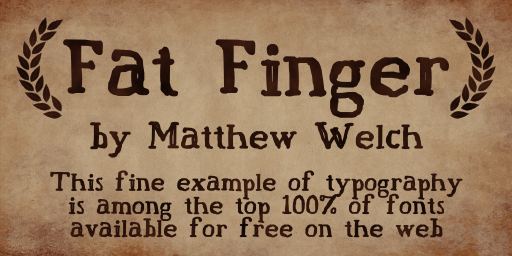 Fat Finger font sample