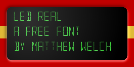 LED Real font sample