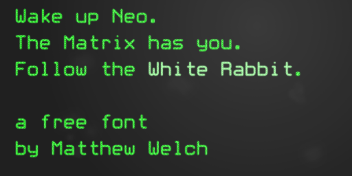White Rabbit font sample